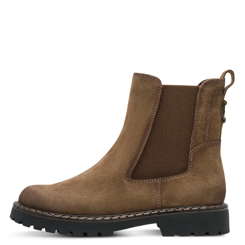 Leder Chelsea Boot mit Plateau