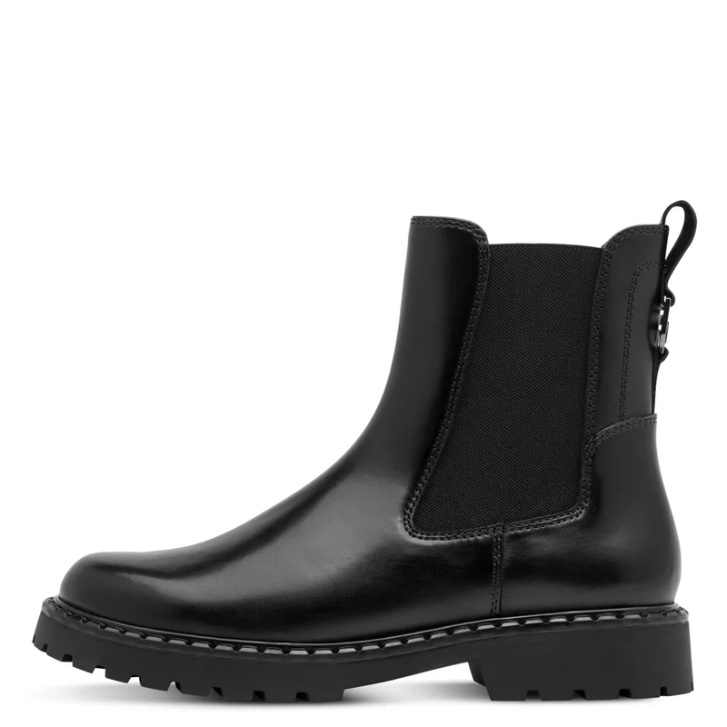 Leder Chelsea Boot mit Plateau