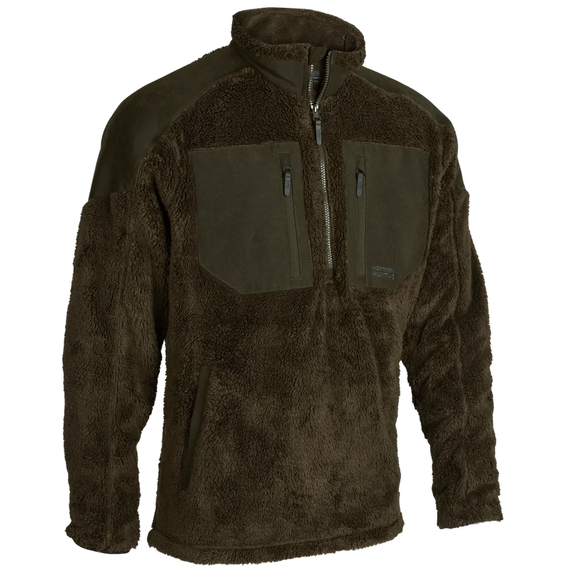 HJORT Half-zip Fleece Jumper - Dark Green