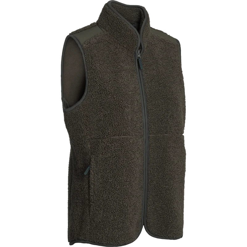 GUNNI Insulated Womens Fleece Vest - Dark Green