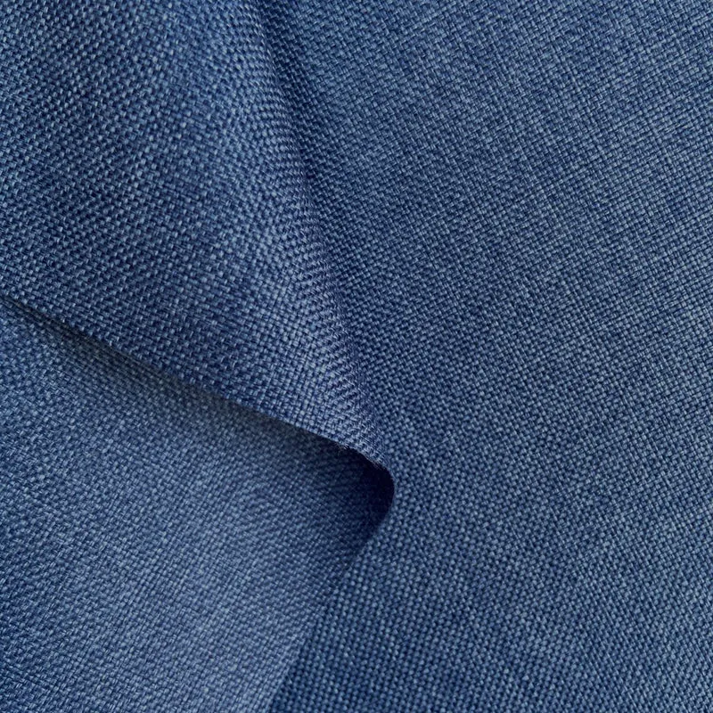 Wasserabweisender Stoff Leinenimitat - Dunkelblau