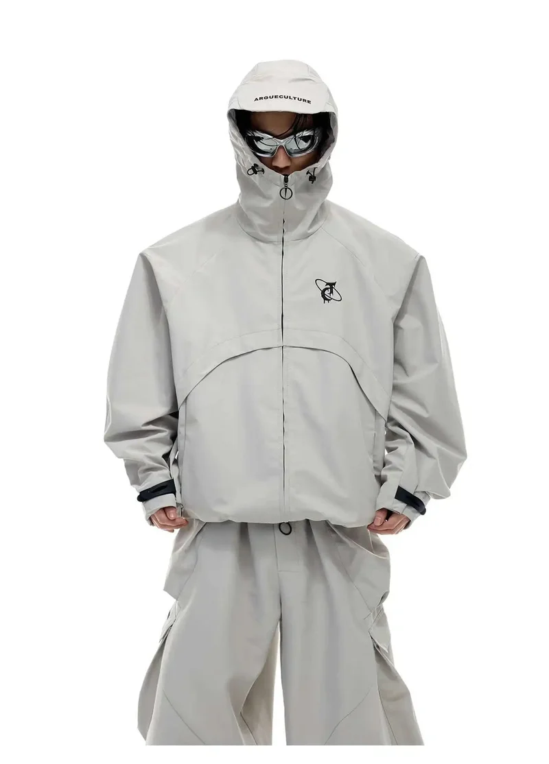 Y2K Techwear Festival Regenanzug – Oversize Windbreaker Set Unisex