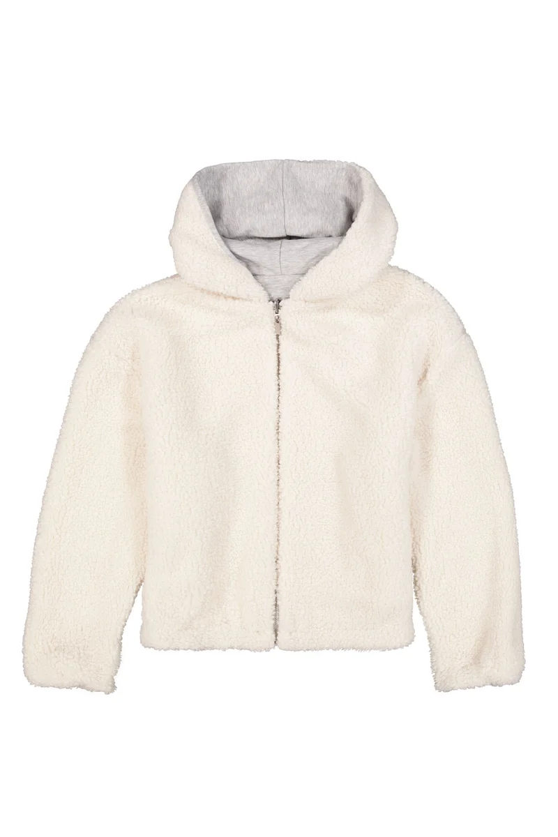Umkehrbare Jacke aus Teddystoff