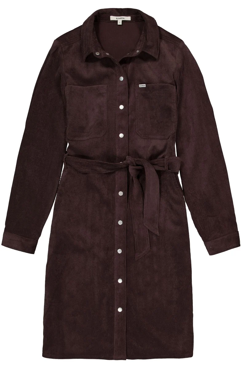 Corduroy-Kleid mit Brusttaschen