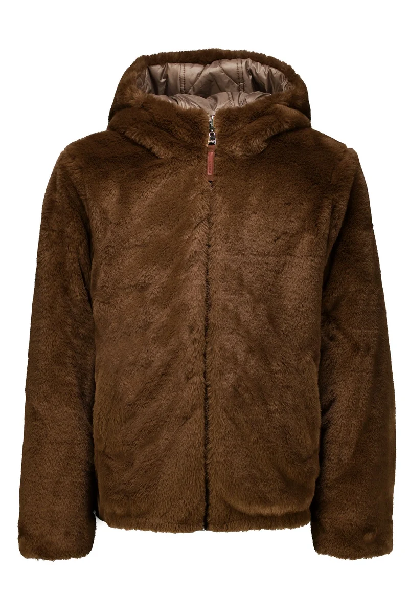 Umkehrbare Jacke aus Kunstfell