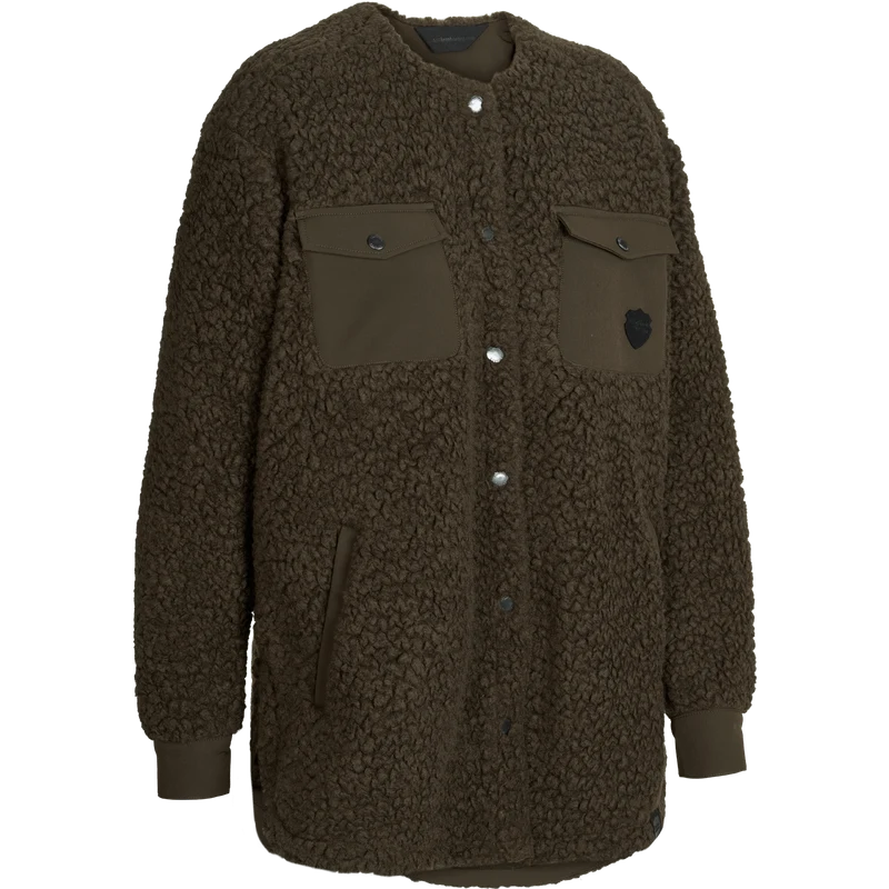 RAGNHILD Womens Wool Fleecejacket - Dark Green