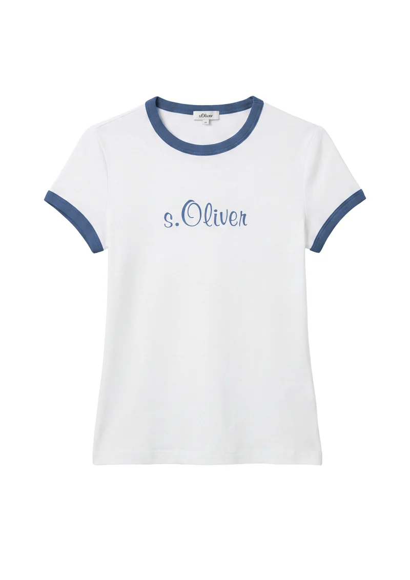 s.Oliver x Heidi Klum: Slim Fit T-Shirt mit Logo