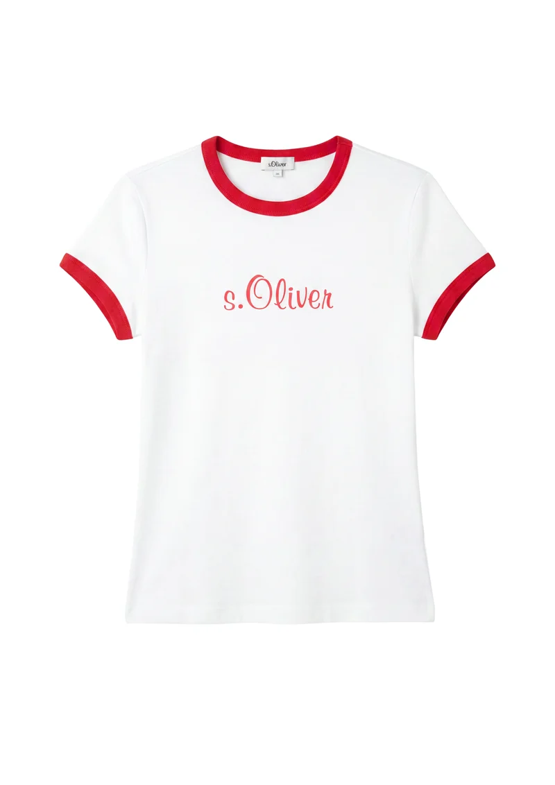 s.Oliver x Heidi Klum: Slim Fit T-Shirt mit Logo