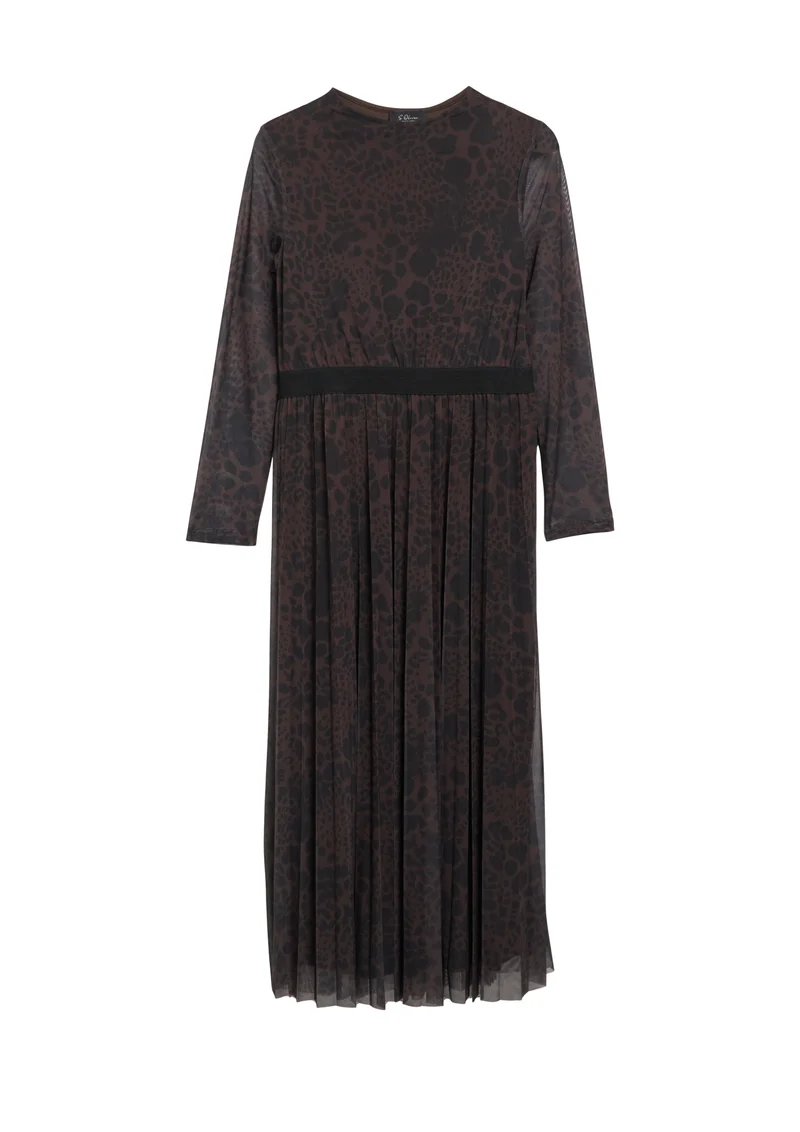 Meshkleid mit Leo-Print