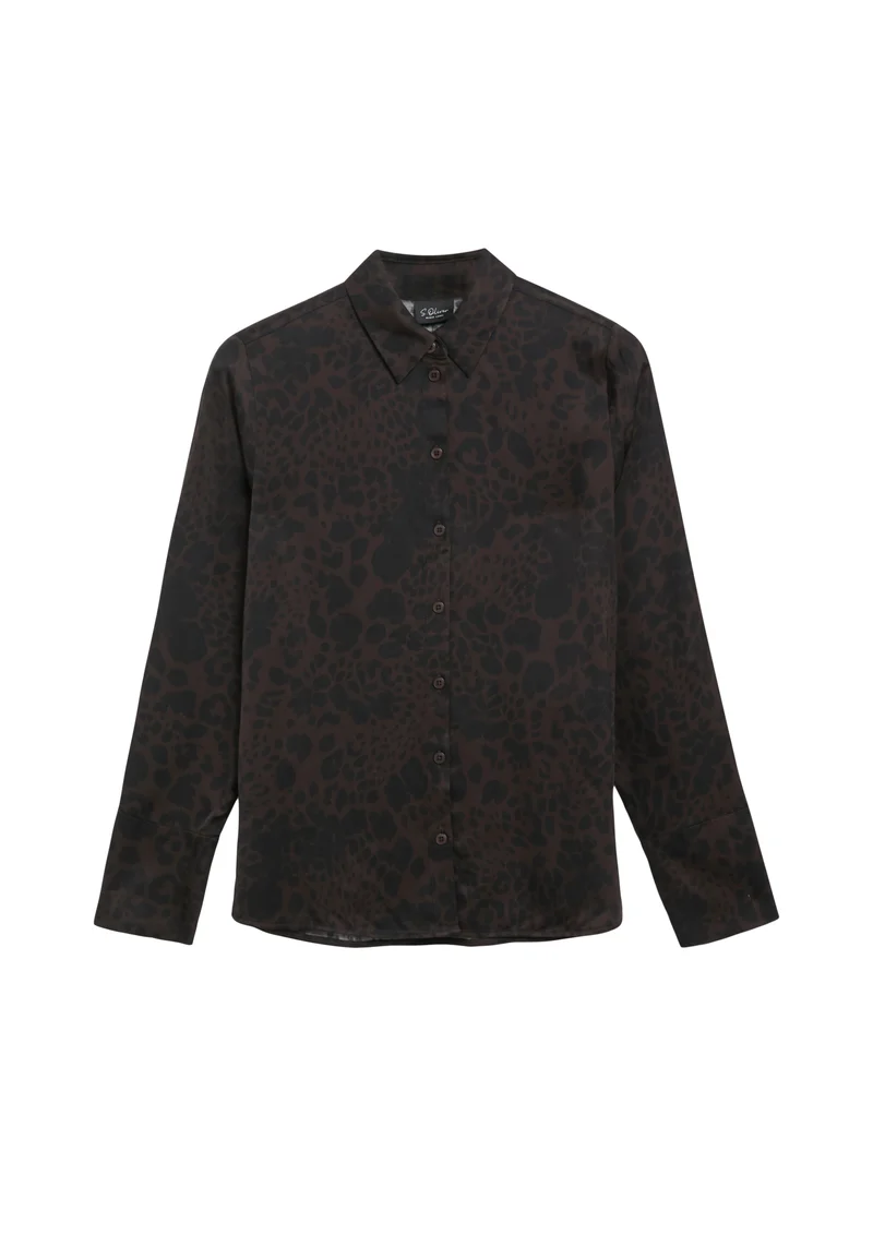 Satinbluse mit Falten-Detail
