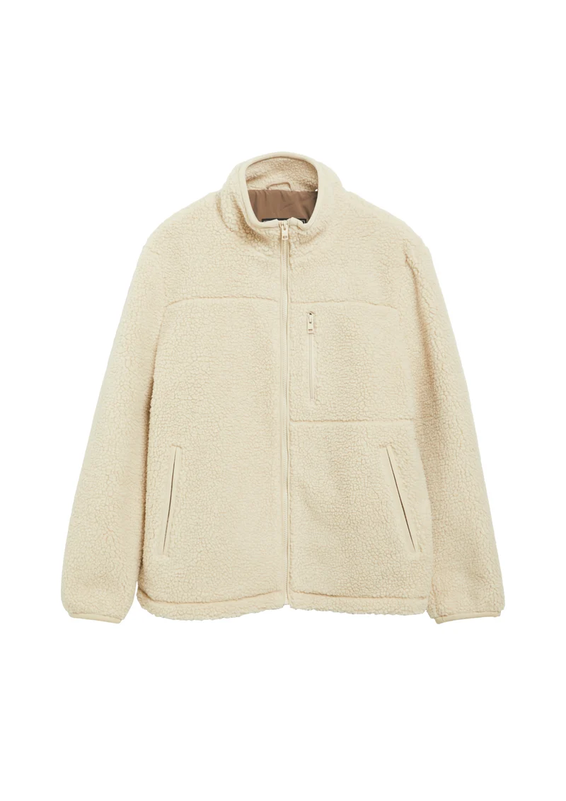 Teddy-Jacke mit Stehkragen