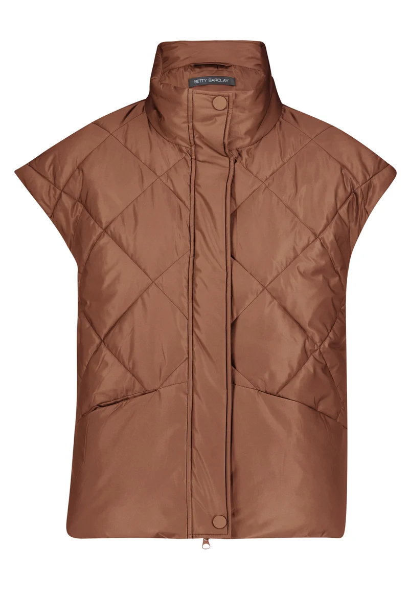 Steppjacke mit Stehkragen und Zweiwege-Reißverschluss