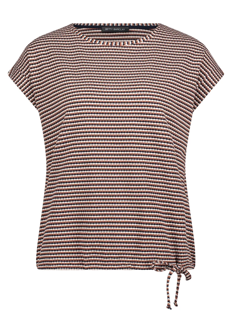 Strukturshirt mit Streifen