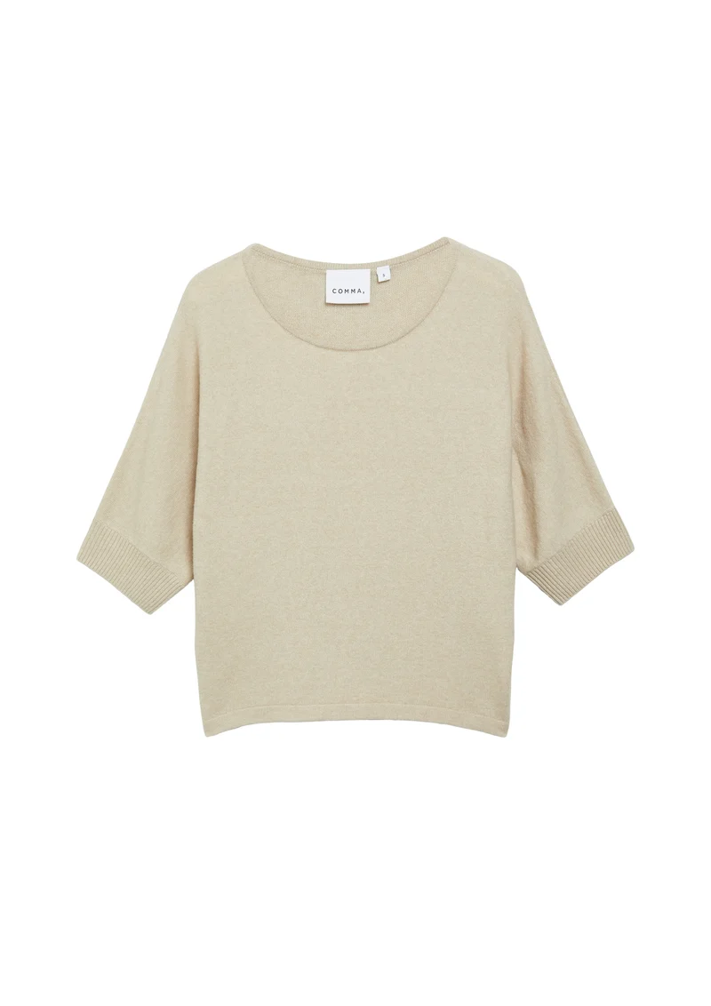 Strickpullover mit U-Boot-Ausschnitt
