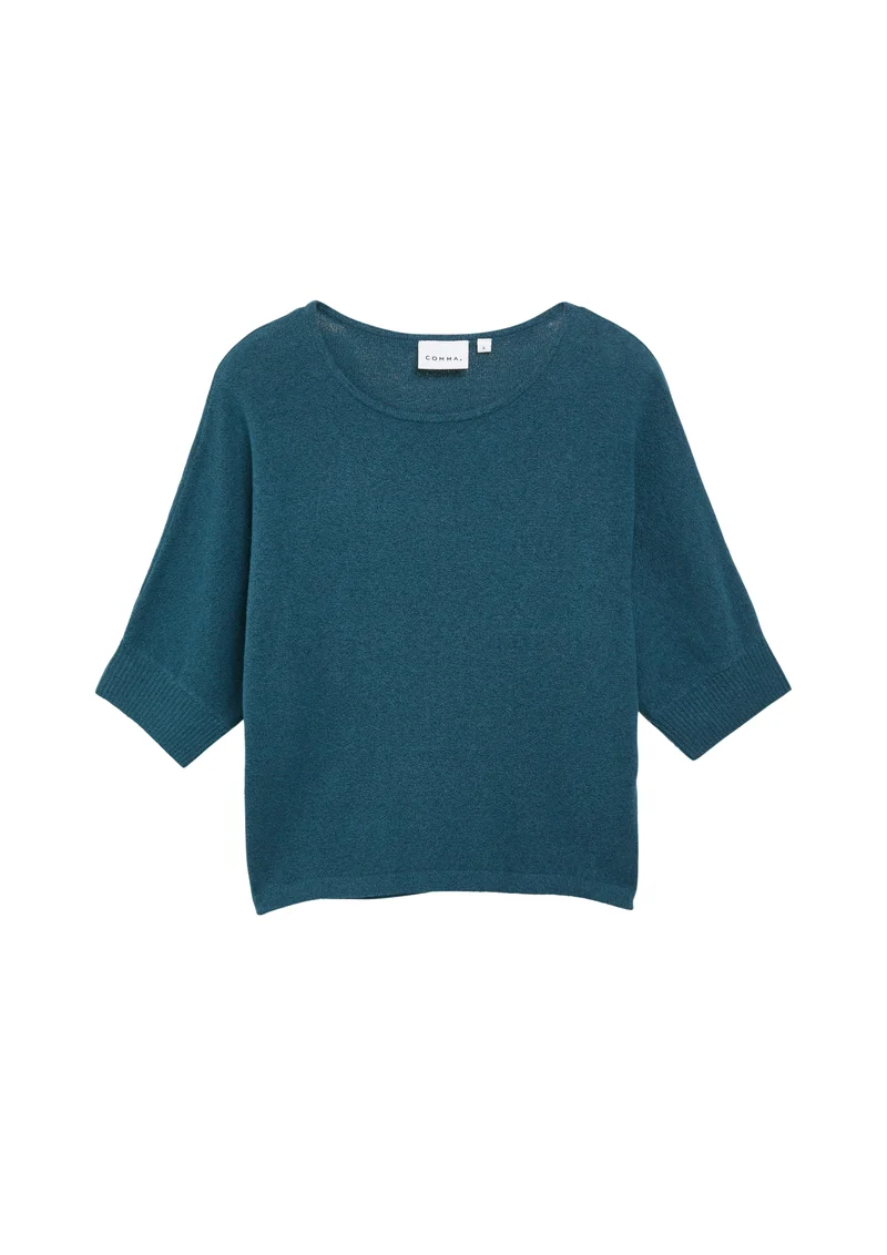 Strickpullover mit U-Boot-Ausschnitt
