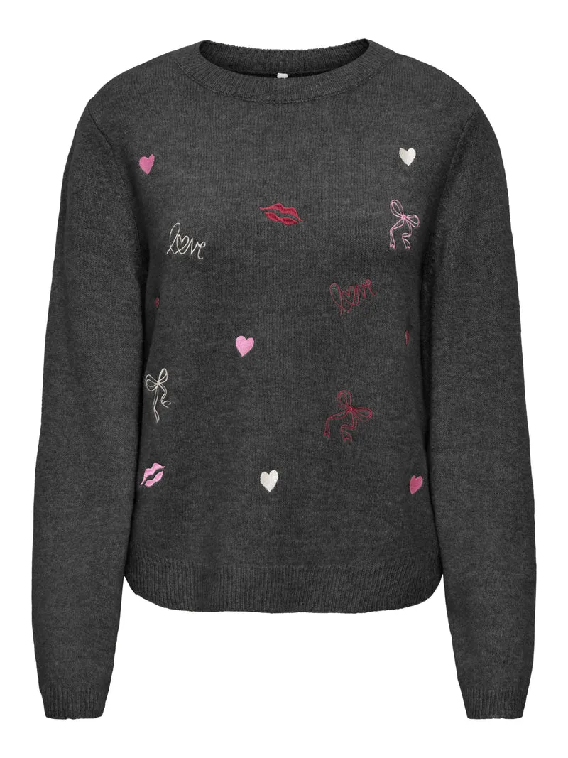 ONLSHINE Strickpullover mit Stickerei