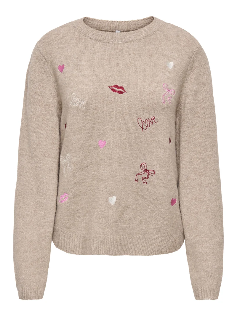 ONLSHINE Strickpullover mit Stickerei