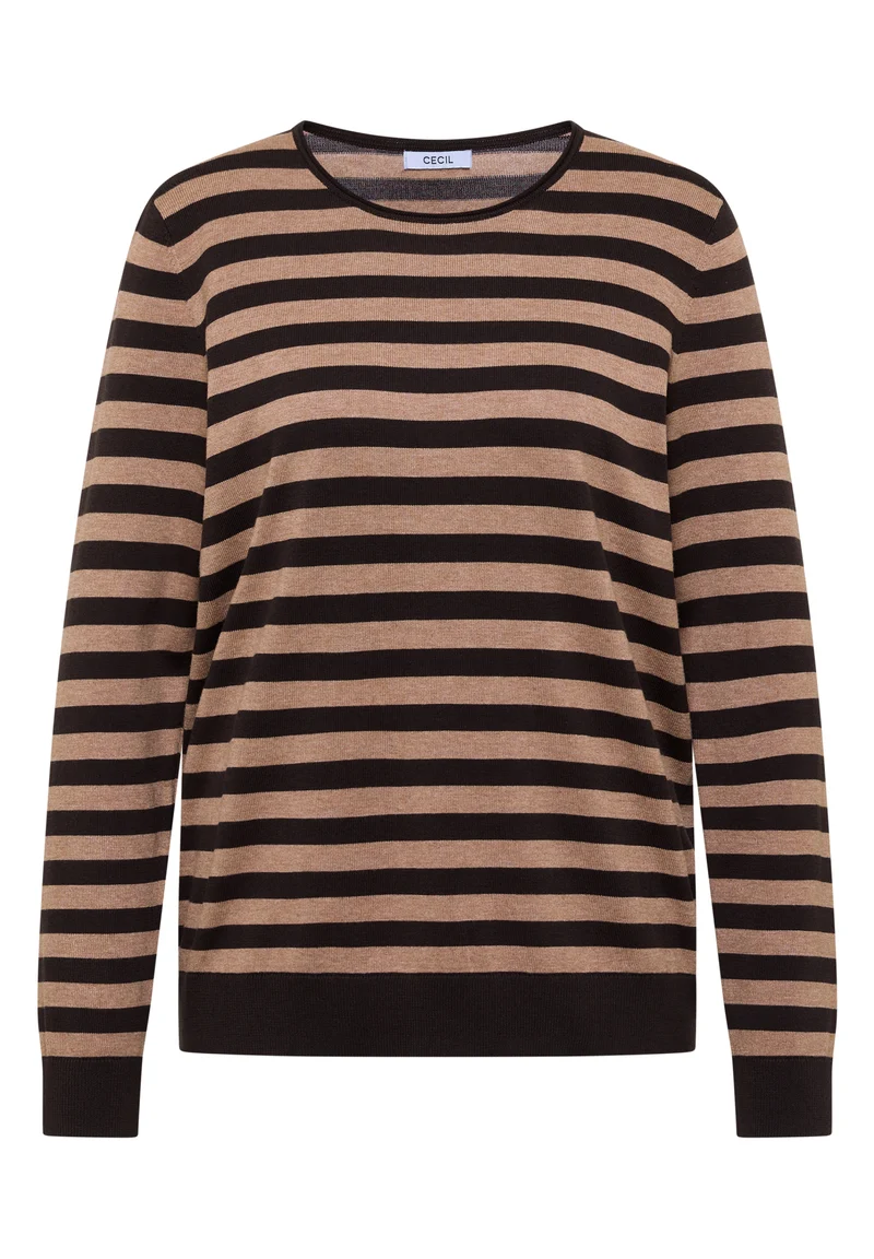 Pullover mit Rundhals und Streifen
