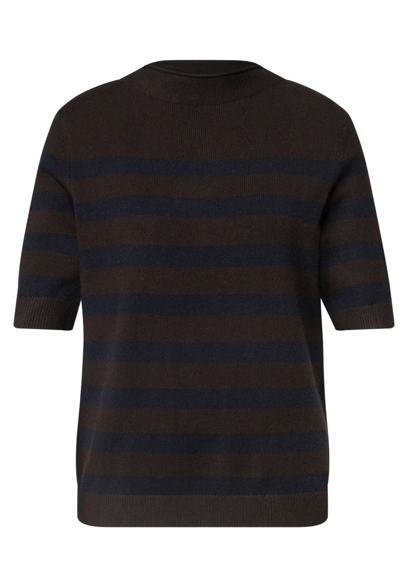 Kurzarm Pullover mit Streifenmuster