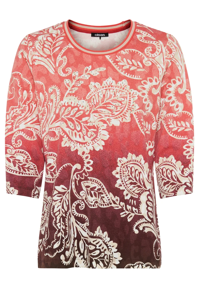 Shirt mit Panneaux-Print und Rundhalsausschnitt
