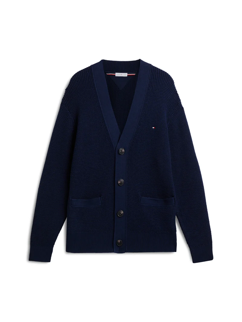 WAFFLE STRUCTURE Strickjacke