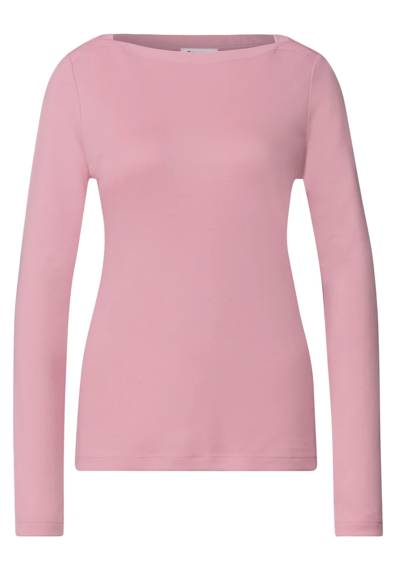 Basic Shirt mit U-Boot-Ausschnitt