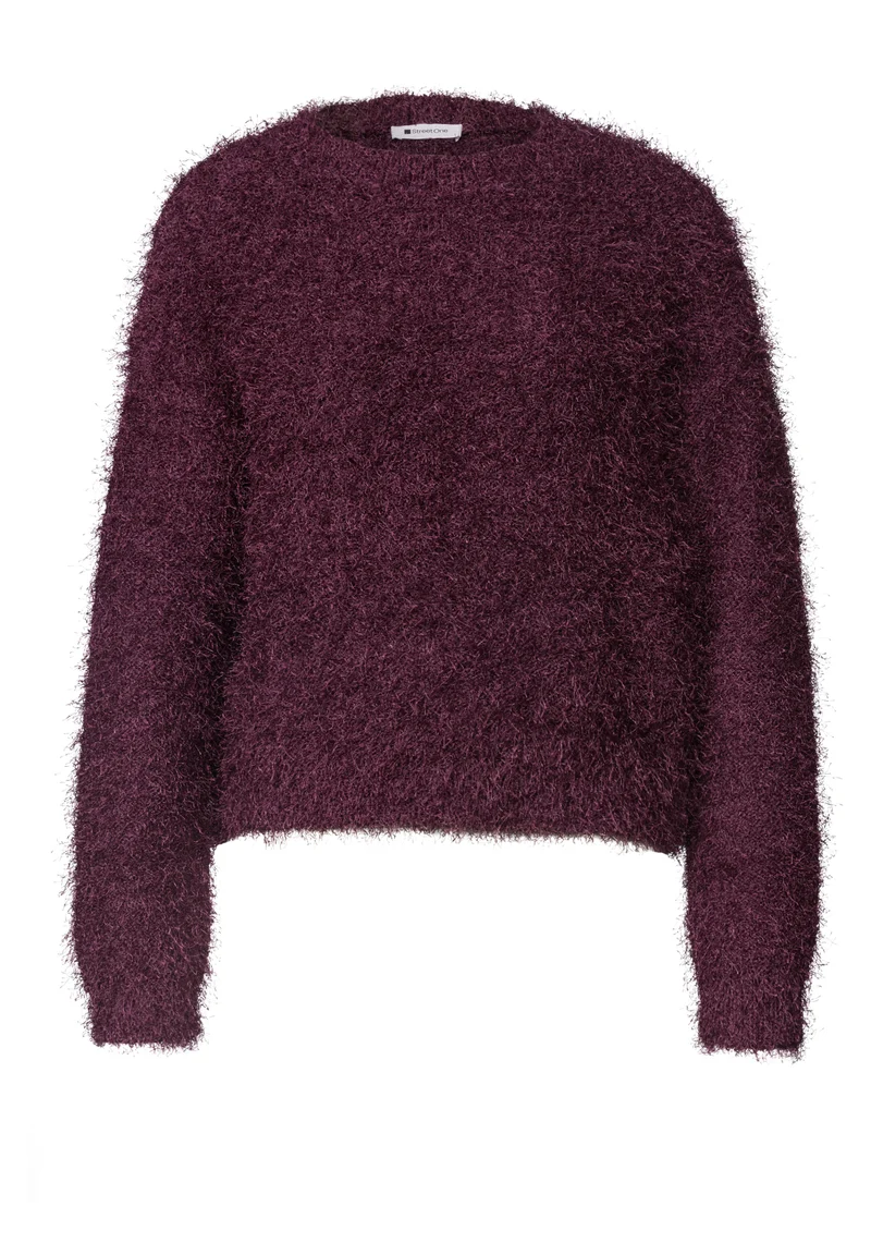 Pullover mit weicher Fransenstruktur