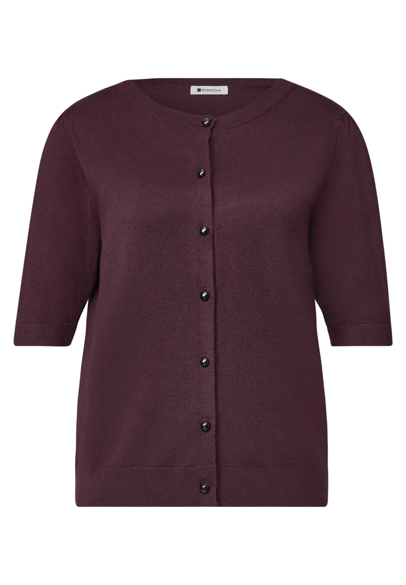 Kurzarm Cardigan mit Knöpfen