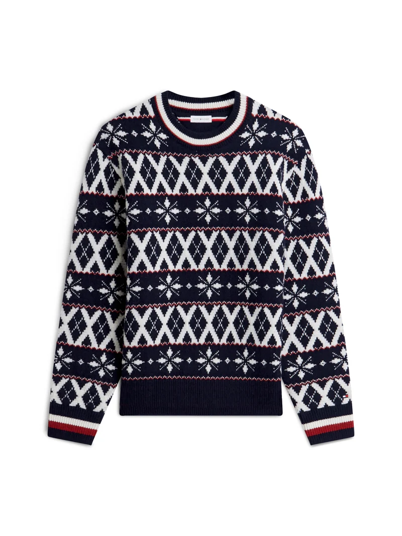 Fair Isle-Pullover aus Wollmix