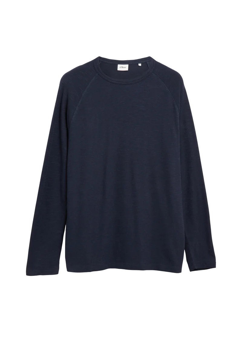 Raglan-Longsleeve aus Flammgarn-Jersey
