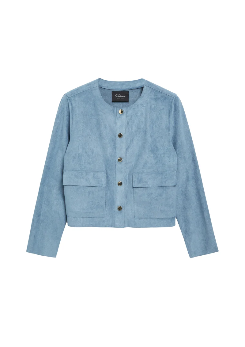 Jacke in Veloursleder-Optik