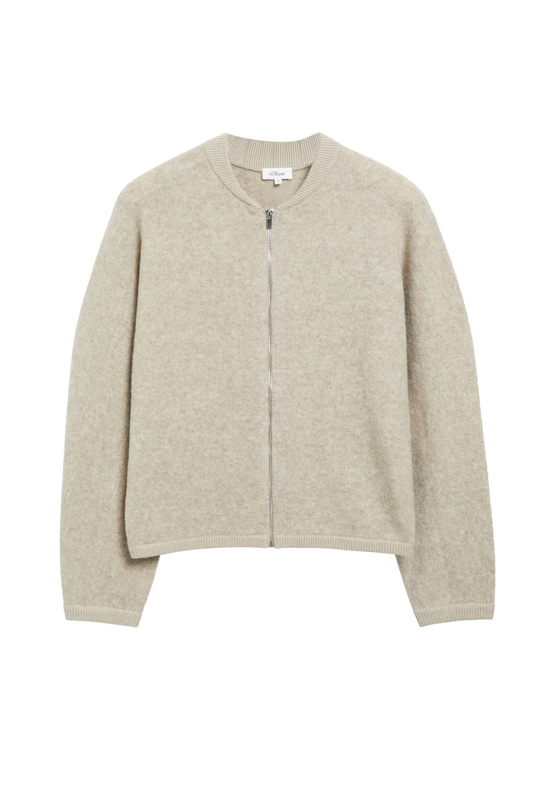 Wollmix-Strickjacke im Relaxed Fit