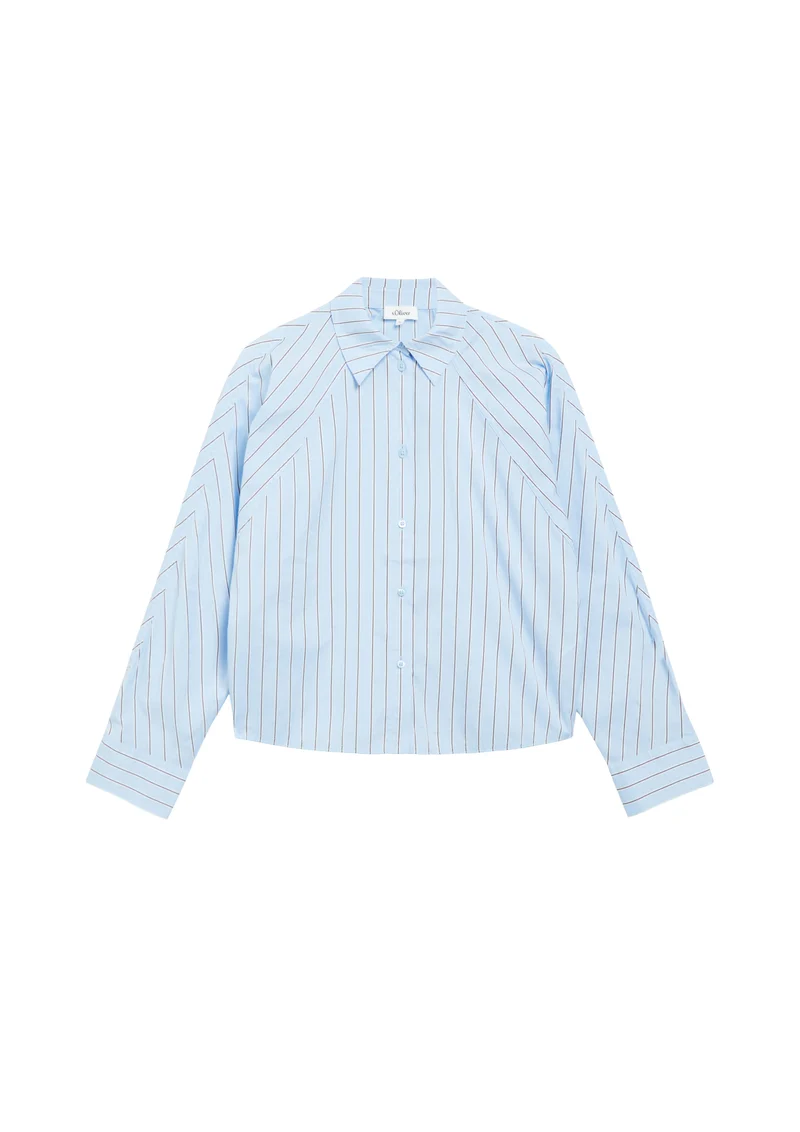 Gestreifte Bluse mit Fledermausarm