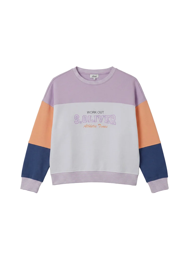 s.Oliver x Heidi Klum: Colourblock-Sweatshirt mit Logo