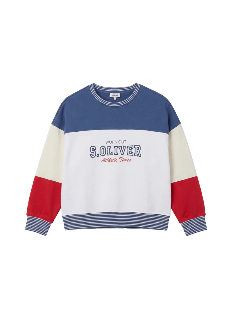 s.Oliver x Heidi Klum: Colourblock-Sweatshirt mit Logo