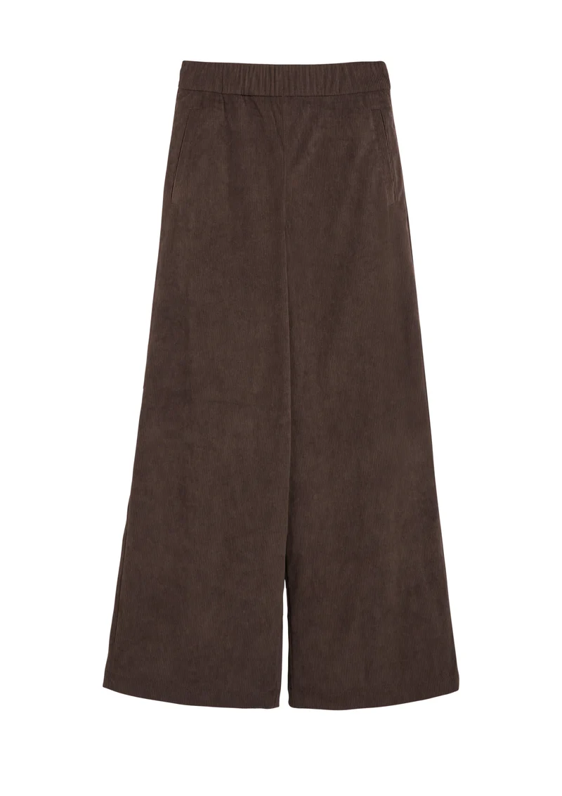 Wide-Leg-Hose aus Cord
