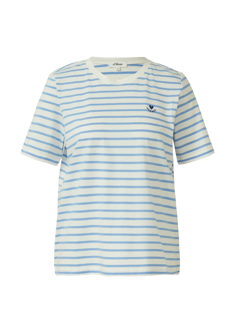 Gestreiftes Jersey-T-Shirt