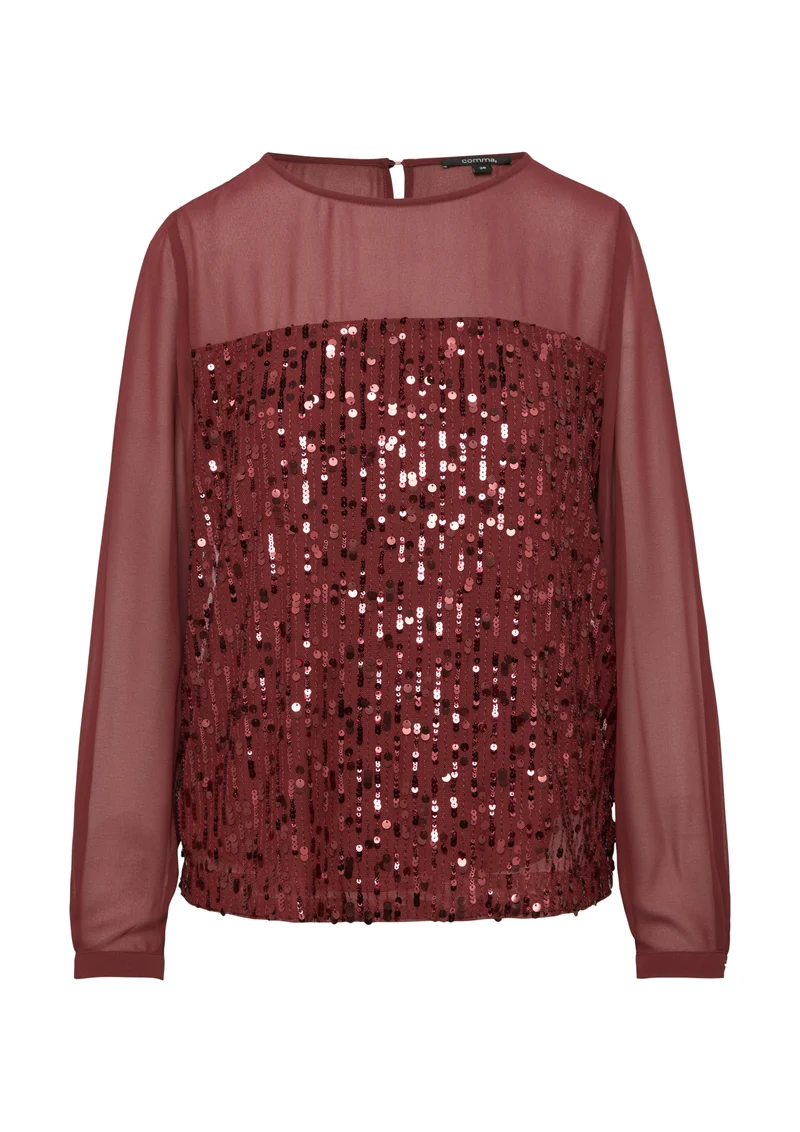 Pailletten-Bluse aus Chiffon