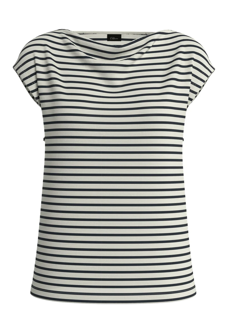 T-Shirt mit Wasserfall-Ausschnitt