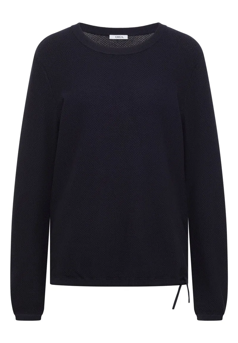 Pullover mit Rundhals und Struktur