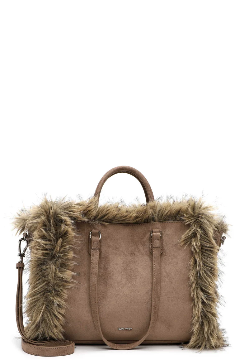 SFY Chessy Shopper mit Bag-in-Bag und Kunstfell-Optik