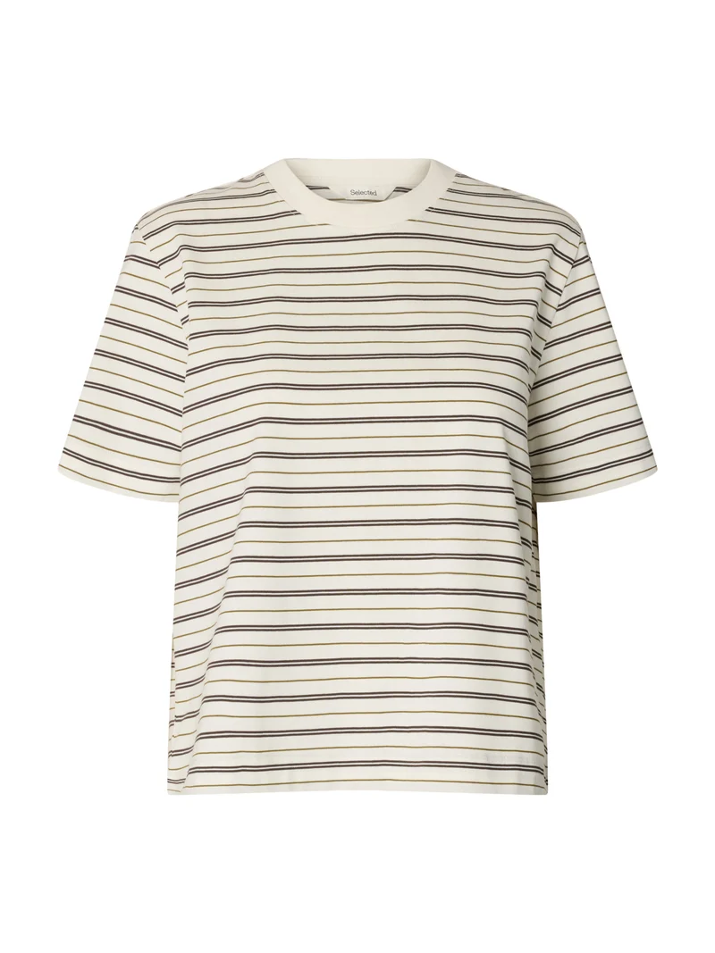 SLWESSENTIAL Boxy T-Shirt aus Bio-Baumwolle mit Streifen