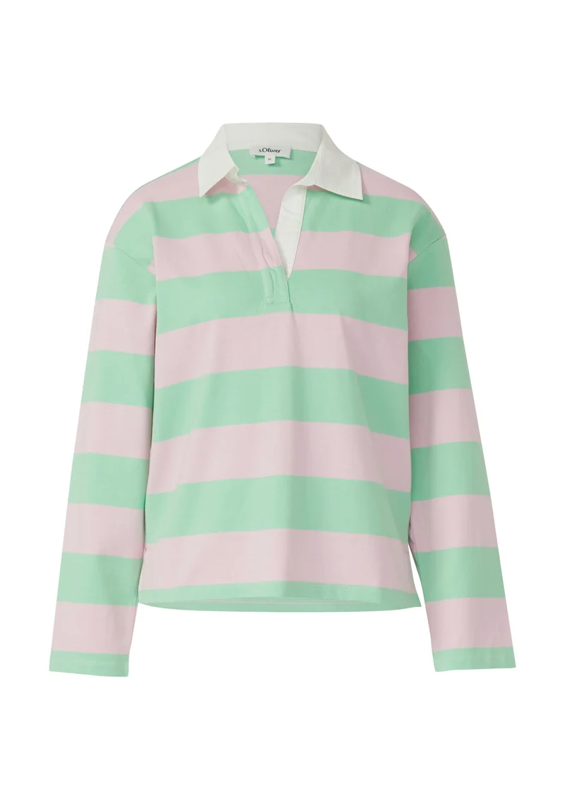 Sweatshirt mit Hemdkragen