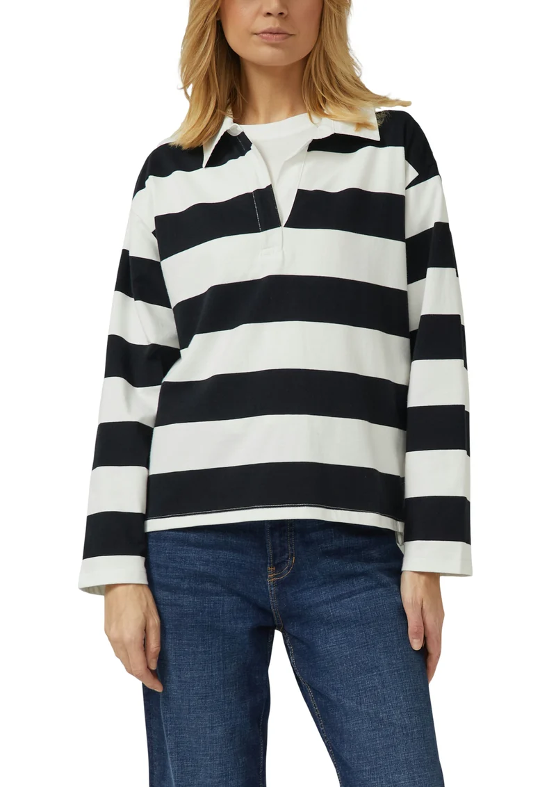 Sweatshirt mit Hemdkragen