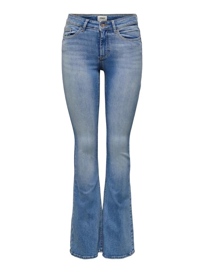 Regular Waist Jeans mit Schlag