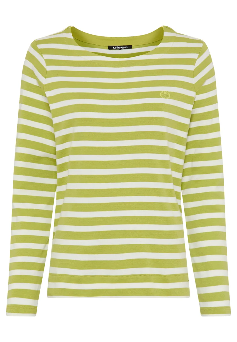 Shirt mit Rundhalsausschnitt und feiner Rippstruktur