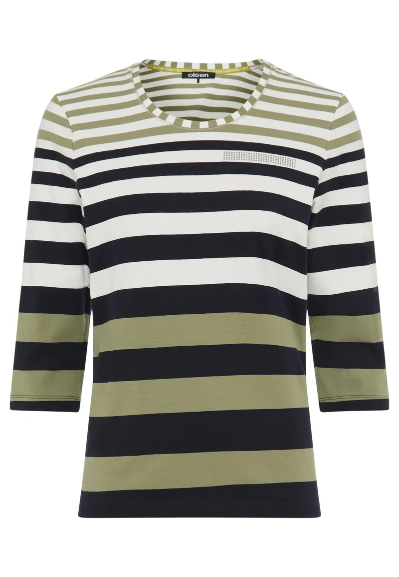 Shirt mit Streifenmuster und Zierelementen