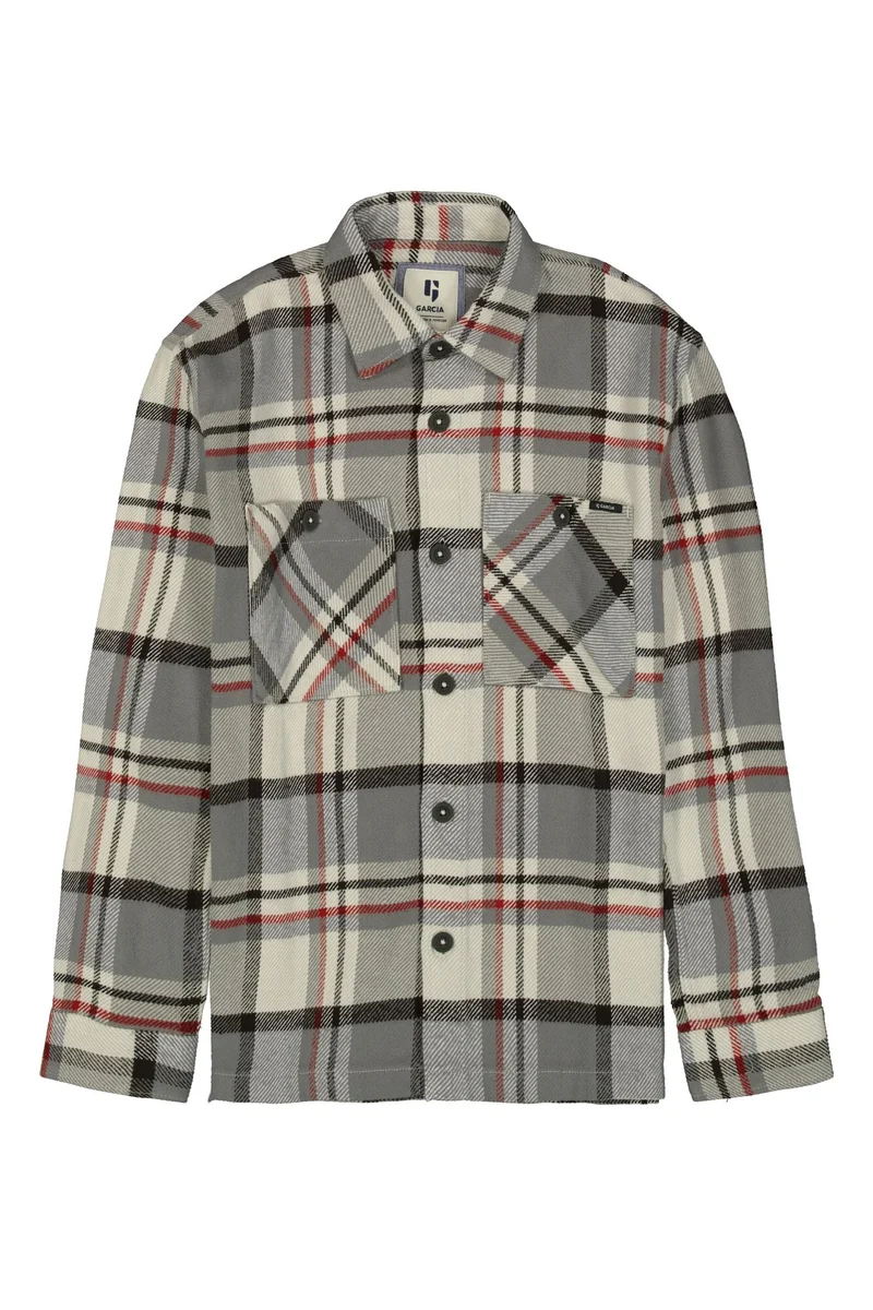 Garcia: Overshirt aus Baumwolltwill mit Karomuster