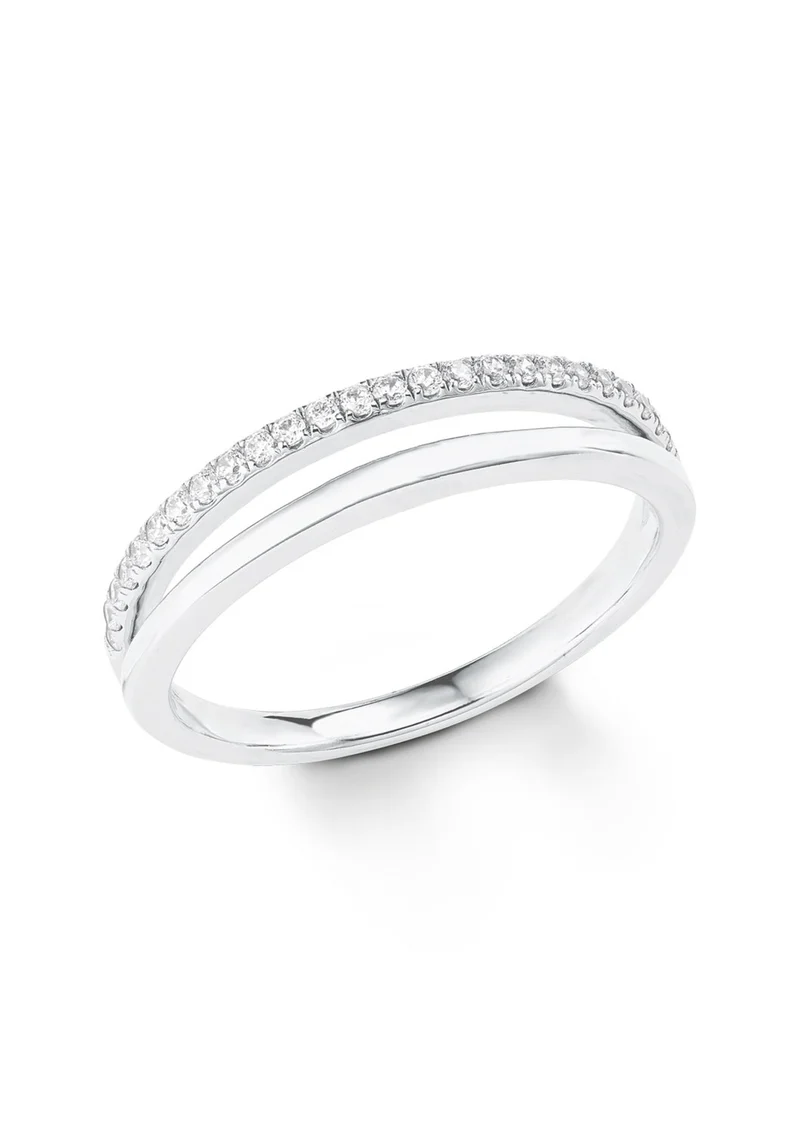 Silbering mit Zirkonia