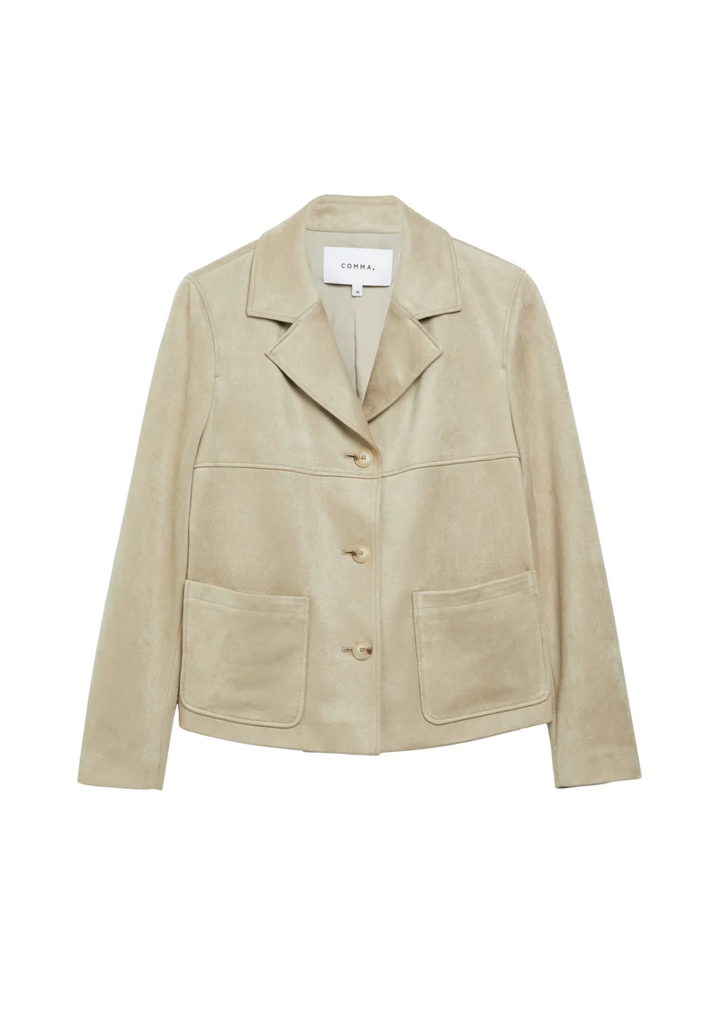 Indoor-Jacke aus Fake-Velours